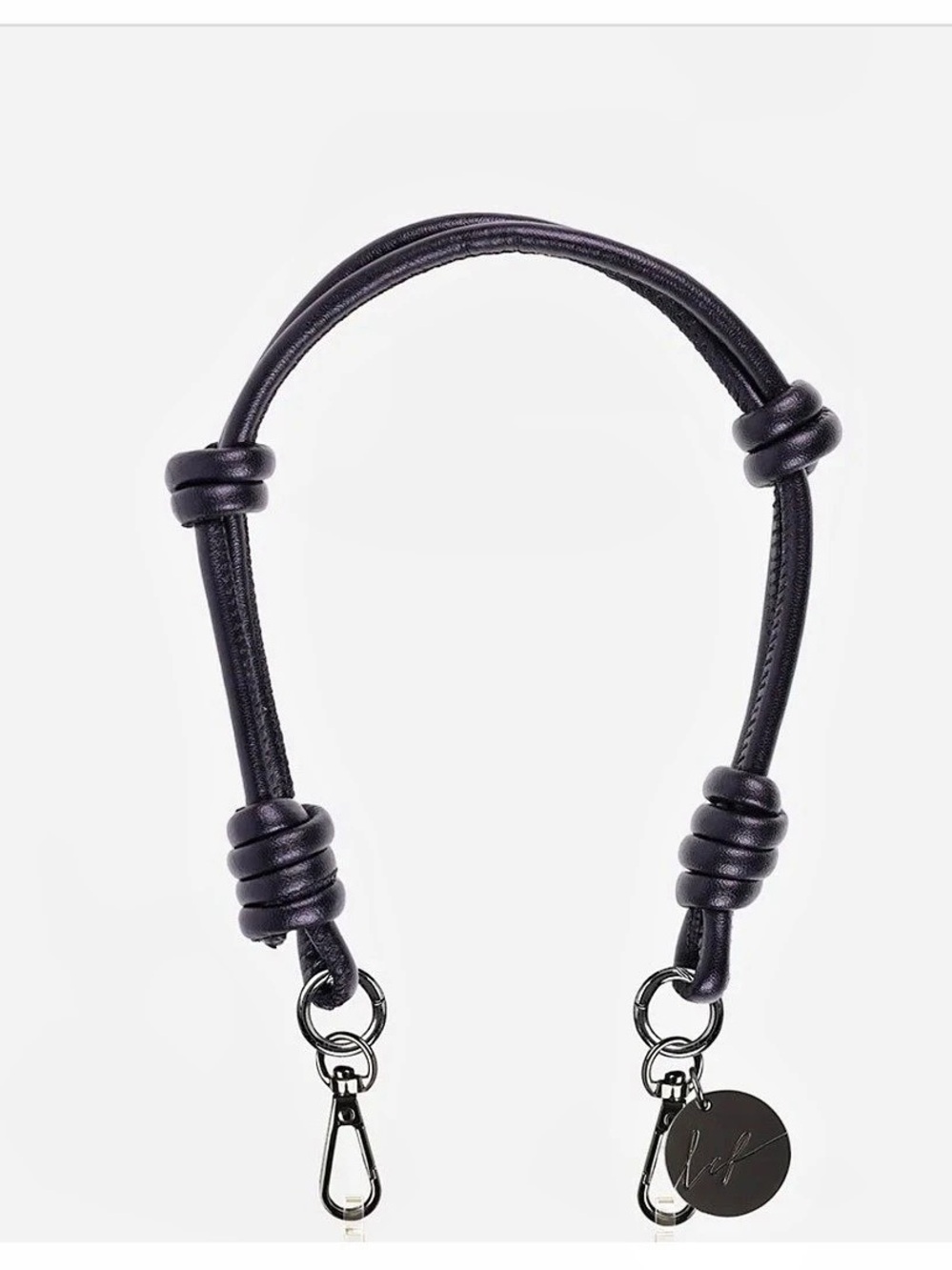 LaCoqueFrançaise Phone Charm Keychain in Black NWT Olive green